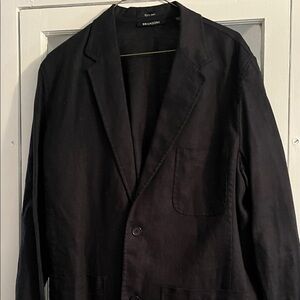Brandini Men's Black Linen Jacket